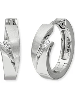 ENGELSRUFER Ohrschmuck-Creole Jana Silber mit Zirkonia ERE-JANA-ZI-CR