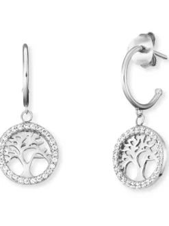 ENGELSRUFER Ohrschmuck-Creole Lebensbaum Zirkonia ERE-LILTREE-ZI-CR