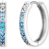 ENGELSRUFER Ohrschmuck-Creole Ocean Silber Zirkonia blau 21 mm ERE-OCEAN-ZIM-CR-21