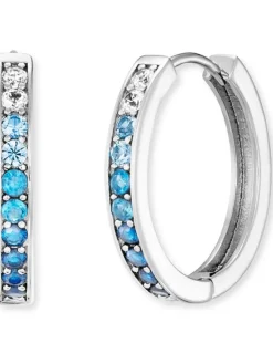 ENGELSRUFER Ohrschmuck-Creole Ocean Silber Zirkonia blau 21 mm ERE-OCEAN-ZIM-CR-21