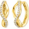 ENGELSRUFER Ohrschmuck-Creole Paradise Gold mit Zirkonia ERE-PARADISE-ZI-G-CR
