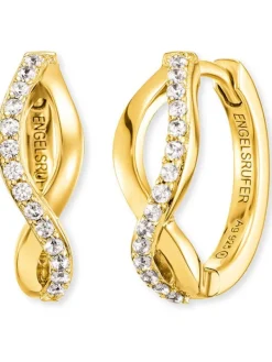 ENGELSRUFER Ohrschmuck-Creole Paradise Gold mit Zirkonia ERE-PARADISE-ZI-G-CR
