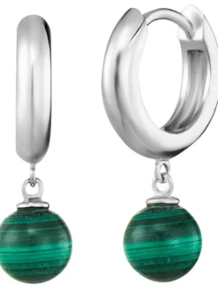 ENGELSRUFER Ohrschmuck-Creole Powerful Stone Malachit ERE-ML-CR