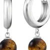 ENGELSRUFER Ohrschmuck-Creole Powerful Stone Tigerauge ERE-TE-CR