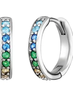 ENGELSRUFER Ohrschmuck-Creole Regenbogen Multicolor ERE-COOL-ZIM-CR-13