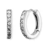 ENGELSRUFER Ohrschmuck-Creole Shade Silber mit Zirkonia grau 13 mm ERE-SHADE-ZI-CR-13
