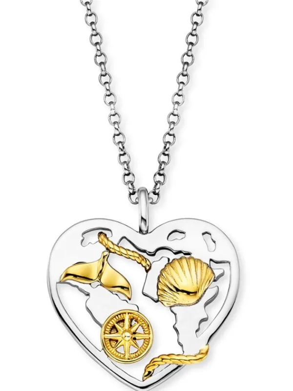 ENGELSRUFER Halsketten + Collier-Kette Aloha Herz Bicolor ERN-ALOHAHEART-BIG