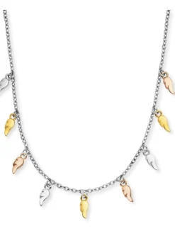 ENGELSRUFER Halsketten + Collier-Kette Flying Wings Silber Tricolor ERN-FLYWING9-TRICO