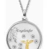 ENGELSRUFER Halsketten + Collier-Kette Glaslinse Engel Bicolor mit Zirkonia ERN-LENS-ANGEL-BIG