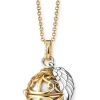 ENGELSRUFER Halsketten + Collier-Kette Klangkugel mit Flügel goldfarben bicolor ERN-ER23-20-XS-G