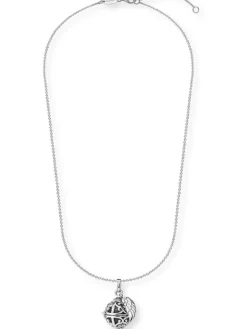 ENGELSRUFER Halsketten + Collier-Kette Klangkugel mit Flügel graues perlmutt ERN-ER23-27-XS
