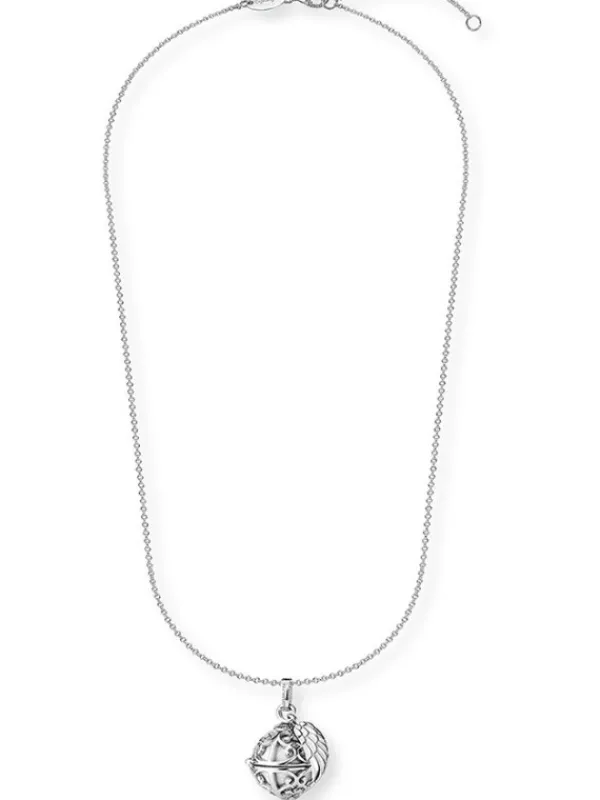 ENGELSRUFER Halsketten + Collier-Kette Klangkugel mit Flügel Silber perlmutt ERN-ER23-20-XS