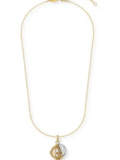 ENGELSRUFER Halsketten + Collier-Kette Klangkugel mit Flügel goldfarben bicolor ERN-ER23-20-XS-G