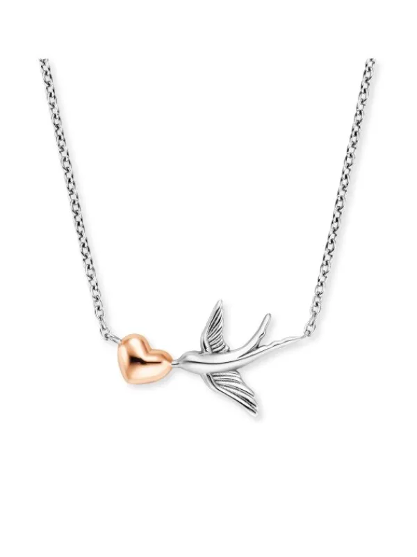 ENGELSRUFER Halsketten + Collier-Kette Love Bird Silber Bicolor ERN-LOVE-BIRD-BIR