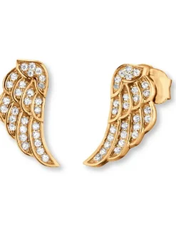 ENGELSRUFER Ohrschmuck-Ohrstecker Flügel Zirkonia plated ERE-LILWING-ZI-STG