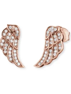 ENGELSRUFER Ohrschmuck-Ohrstecker Flügel Zirkonia rosé plated ERE-LILWING-ZI-STR
