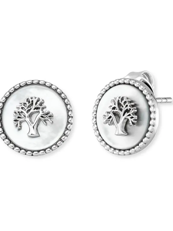 ENGELSRUFER Ohrschmuck-Ohrstecker Lebensbaum Silber mit Perlmutt ERE-LILTREE-PE-ST