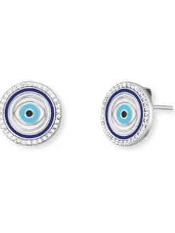 ENGELSRUFER Ohrschmuck-Ohrstecker Lucky Eye Emaille und Zikonia ERE-EYE-ZIM-ST