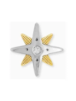 ENGELSRUFER Ohrschmuck-Ohrstecker New Star Silber Bicolor mit Zirkonia ERE-NEWSTAR-ZI-BI-ST