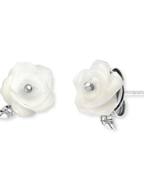 ENGELSRUFER Ohrschmuck-Ohrstecker Rose Silber mit Perlmutt ERE-ROSE-PE-ST