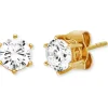 ENGELSRUFER Ohrschmuck-Ohrstecker Shiny Silber mit Zirkonia goldf. ERE-SHINY-ZI-STG