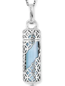 ENGELSRUFER Halsketten + Collier-Powerful Stone Blauer Achat M 28 mm ERN-HEAL-BA-M