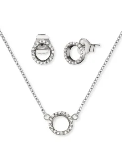 ENGELSRUFER Ohrschmuck | Halsketten + Collier-Set Kette und Ohrringe Mond ERMT-LILLUNA-ZI