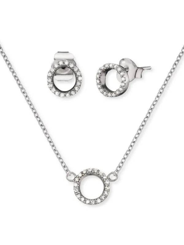 ENGELSRUFER Ohrschmuck | Halsketten + Collier-Set Kette und Ohrringe Mond ERMT-LILLUNA-ZI