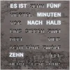 FILIUS Wecker + Co.-Wort Tischuhr Anthrazit 20 cm 0400-4