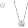 FOSSIL Halsketten + Collier-Texture Circle Silber JFS00618040