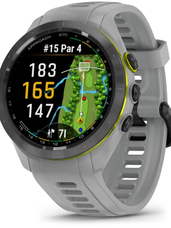 GARMIN Smartwatches | Herrenuhren-Approach® S70, pudergrau, 42 mm, Golfuhr 010-02746-11