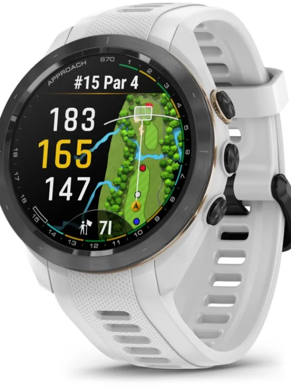 GARMIN Smartwatches | Herrenuhren-Approach® S70, weiß, 42 mm, Golfuhr 010-02746-10