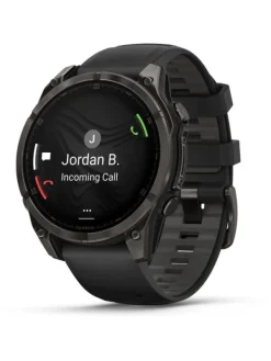 GARMIN Smartwatches | Herrenuhren-fēnix® 8 - 47 mm AMOLED Sapphire Schwarz/Carbongrau Titan DLC 010-02904-21