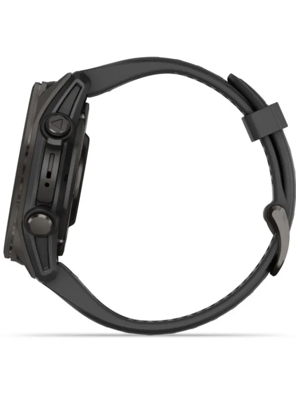 GARMIN Smartwatches | Herrenuhren-fēnix® 8 - 43 mm AMOLED Sapphire Schwarz/Carbongrau Titan 010-02903-21