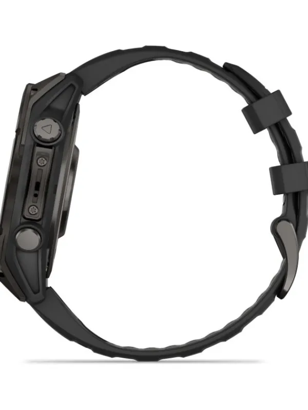 GARMIN Smartwatches | Herrenuhren-fēnix® 8 - 47 mm AMOLED Sapphire Schwarz/Carbongrau Titan DLC 010-02904-21