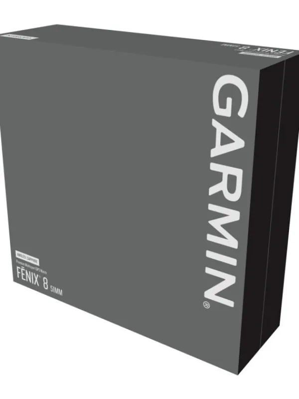 GARMIN Smartwatches-fēnix® 8 - 51 mm AMOLED Sapphire Graphit/Carbongrau Titan Lederarmband 010-02905-40