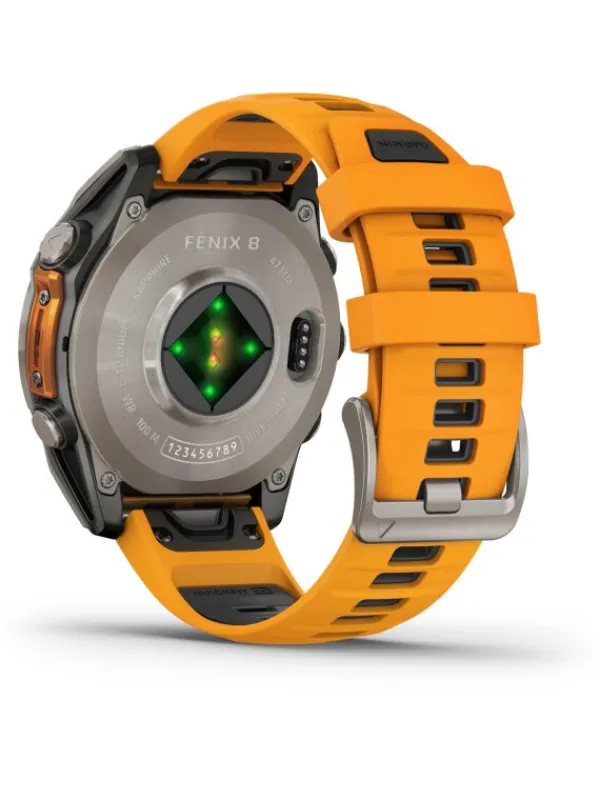 GARMIN Smartwatches | Herrenuhren-fēnix® 8 - 47 mm AMOLED Sapphire Graphit/Titanium Titan 010-02904-11