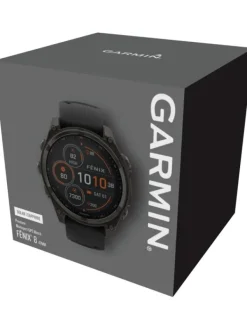 GARMIN Smartwatches | Herrenuhren-fēnix® 8 - 47 mm Solar Sapphire Graphit/Carbongrau Titan DLC 010-02906-11