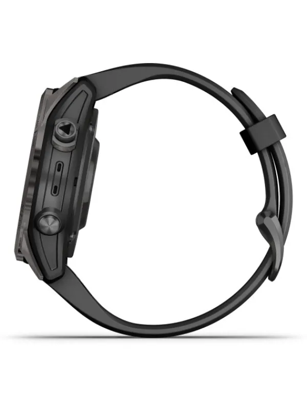GARMIN Herrenuhren | Damenuhren-FĒNIX® 7S Pro - 42mm – Sapphire Solar Edition, Schwarz/Carbongrau Titan 010-02776-11