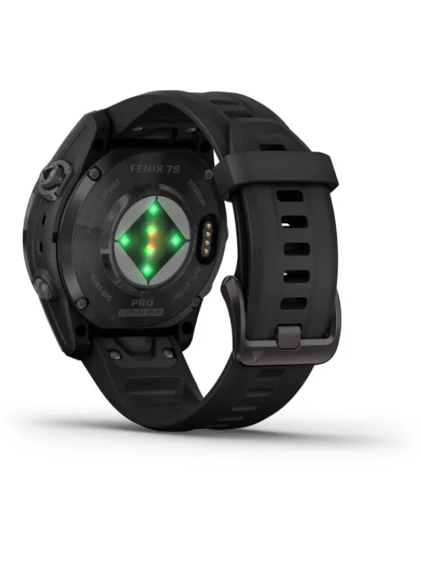 GARMIN Herrenuhren | Damenuhren-FĒNIX® 7S Pro - 42mm – Sapphire Solar Edition, Schwarz/Carbongrau Titan 010-02776-11