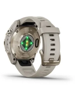 GARMIN Herrenuhren | Damenuhren-FĒNIX® 7S Pro - 42mm – Sapphire Solar Edition, Beige/Softgold Silikon 010-02776-15