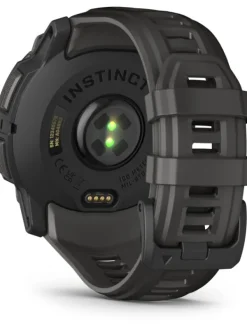 GARMIN Herrenuhren | Damenuhren-Instinct® 3 AMOLED - 50 mm, Schwarz, mit Silikon-Wechselarmband 26 mm Kohle 010-03020-00