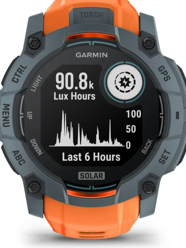 GARMIN Herrenuhren | Damenuhren-Instinct® 3 Solar - 50 mm, Twilight, mit Silikon-Wechselarmband 26 mm Solstice 010-02935-01