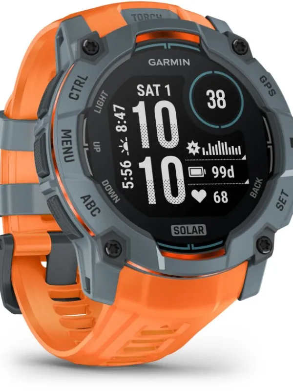 GARMIN Herrenuhren | Damenuhren-Instinct® 3 Solar - 50 mm, Twilight, mit Silikon-Wechselarmband 26 mm Solstice 010-02935-01
