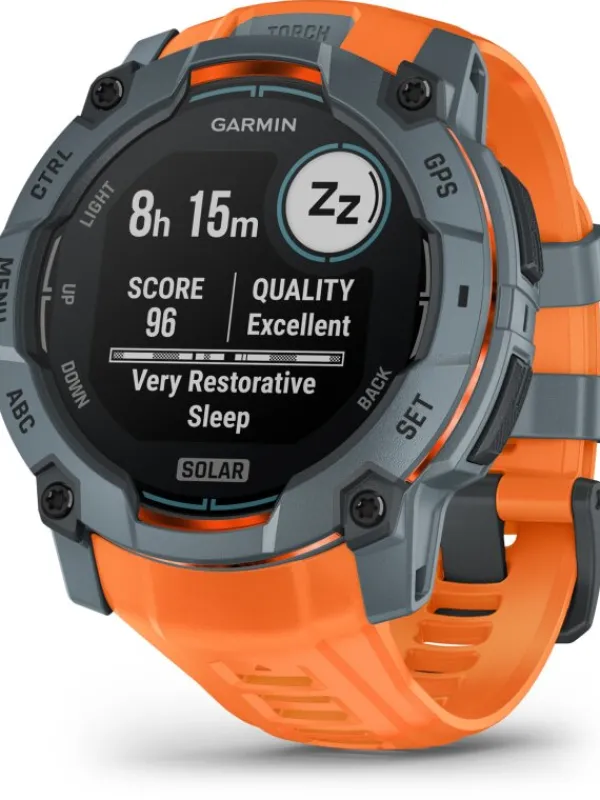 GARMIN Herrenuhren | Damenuhren-Instinct® 3 Solar - 50 mm, Twilight, mit Silikon-Wechselarmband 26 mm Solstice 010-02935-01