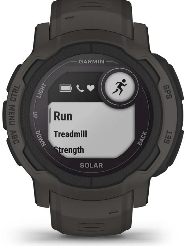 GARMIN Smartwatches | Herrenuhren-Instinct® 2 Solar schiefergrau, 45mm Silikonband 010-02627-00