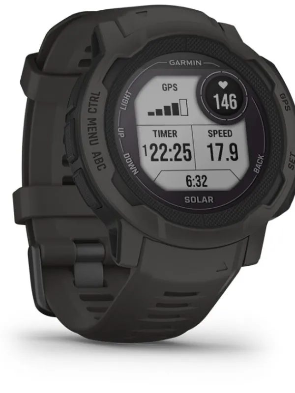 GARMIN Smartwatches | Herrenuhren-Instinct® 2 Solar schiefergrau, 45mm Silikonband 010-02627-00