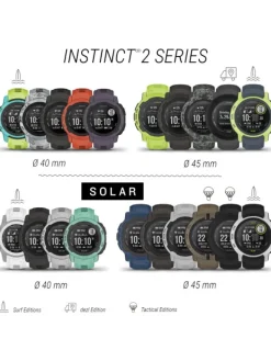 GARMIN Smartwatches | Herrenuhren-Instinct® 2 Solar schiefergrau, 45mm Silikonband 010-02627-00