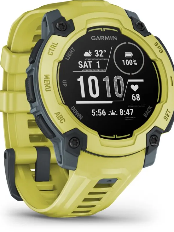 GARMIN Herrenuhren | Damenuhren-Instinct® E - 45 mm, Twilight/Electric Lime, mit Silikon-Wechselarmband 22 mm Electric Lime 010-02933-01