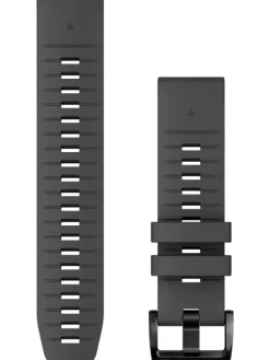 GARMIN Uhrenarmbänder-Original QuickFit®-Armband 22 mm, Silikon, graphit, Schließe - Edelstahl schwarz 010-13280-09